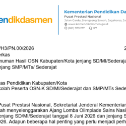 Pengumuman Hasil OSNK 2026