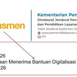 Surat Edaran Pengisian Surat Kesediaan Menerima Bantuan Digitalisasi Pembelajaran Tahun 2026